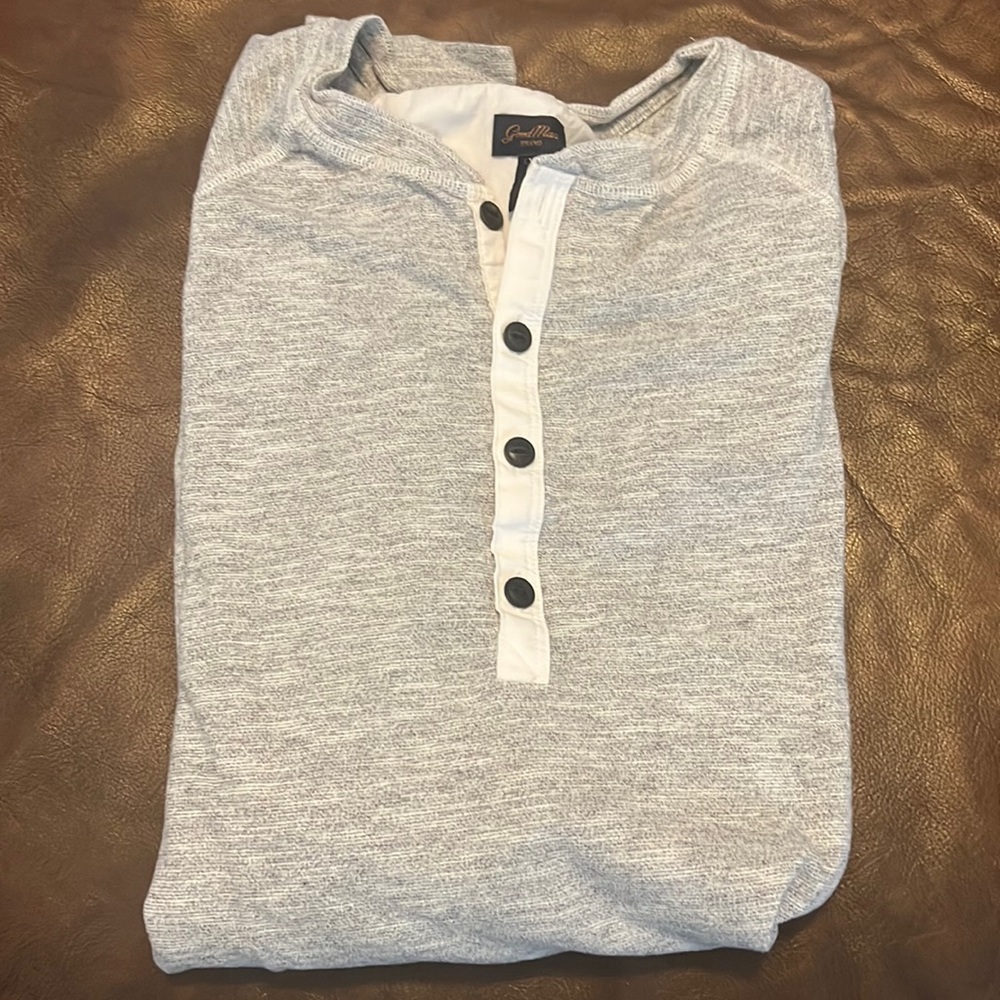 Good Man LS 1/4 button knit shirt